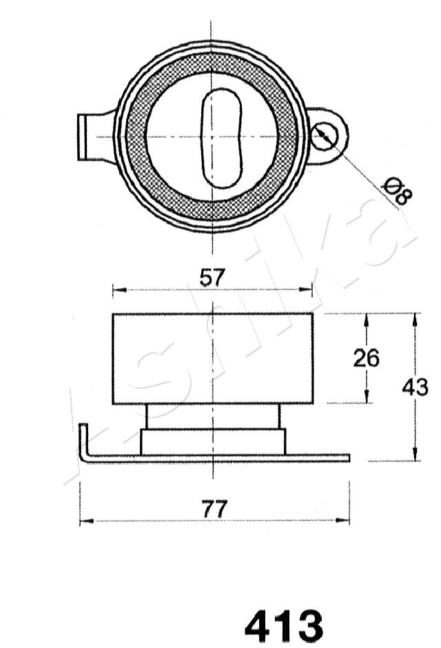 ASHIKA 45-04-413 Tendicinghia, Cinghia dentata-Tendicinghia, Cinghia dentata-Ricambi Euro