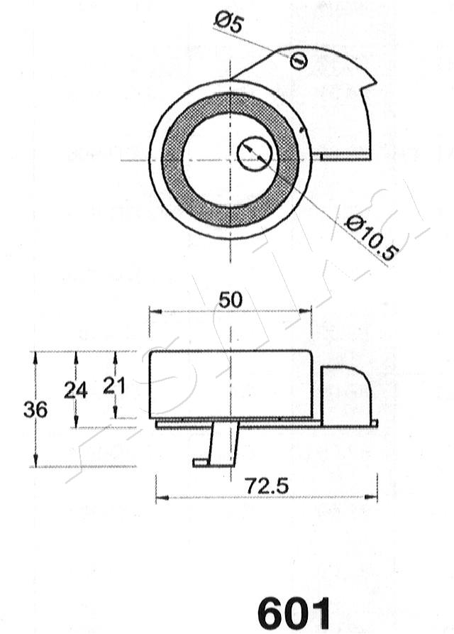 ASHIKA 45-06-601 Tendicinghia, Cinghia dentata-Tendicinghia, Cinghia dentata-Ricambi Euro