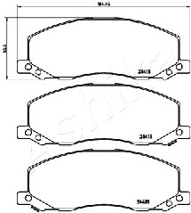 ASHIKA 50-00-0405 Kit pastiglie freno, Freno a disco