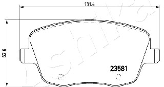 ASHIKA 50-00-0935 Kit pastiglie freno, Freno a disco