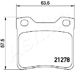 ASHIKA 51-00-0615 Kit pastiglie freno, Freno a disco