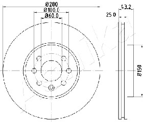 ASHIKA 60-00-0422 Discofreno