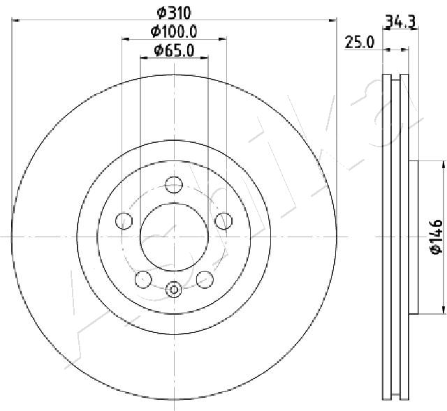 ASHIKA 60-00-0900 Discofreno