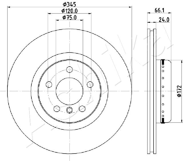 ASHIKA 61-00-0104 Discofreno