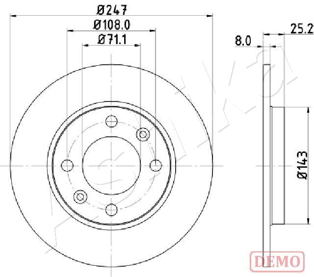 ASHIKA 61-00-0615C Brake...