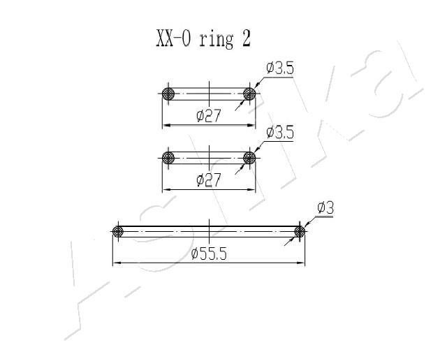 ASHIKA ORING2 Guarnizione solida