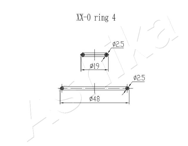 ASHIKA ORING4 Guarnizione solida