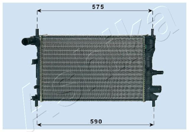 ASHIKA RDA053062 Radiatore, Raffreddamento motore