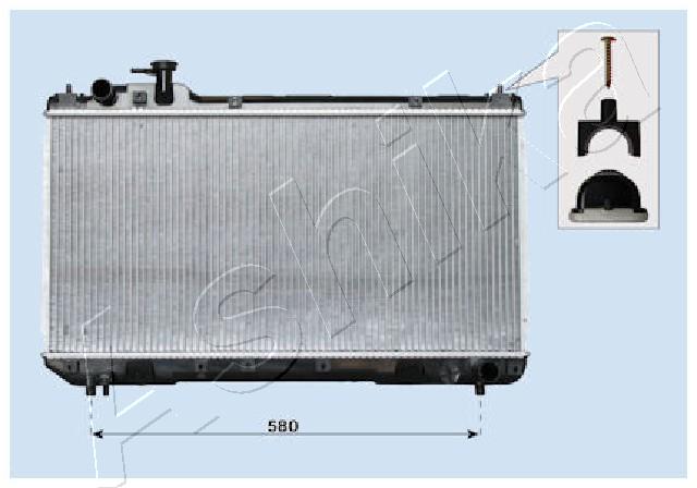 ASHIKA RDA153096 Radiatore, Raffreddamento motore