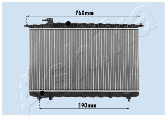 ASHIKA RDA283095 Radiatore, Raffreddamento motore