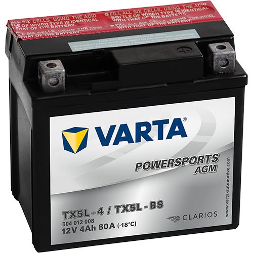 VARTA 504012008I314 Starter Battery for APRILIA BAOTIAN BETA CPI HMRacing HONDA HUSABERG HUSQVARNA KEEWAY KTM KYMCO MALAGUTI MBK