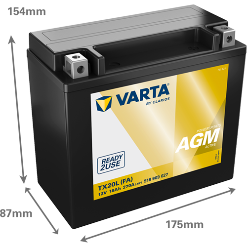 VARTA 518909027K542 Starter Battery for BUELL CAGIVA HARLEY-DAVIDSON HERCULES HONDA INDIAN KAWASAKI LAVERDA MOTORCYCLES MOTO GUZ