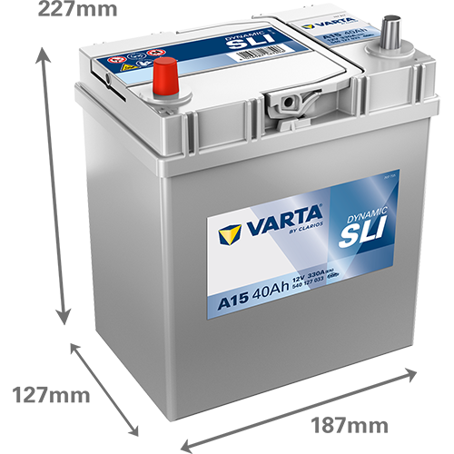 VARTA 540127033K262 Starter Battery for CHEVROLET DAEWOO DAIHATSU GEO HONDA MAZDA MITSUBISHI NISSAN RELIANT SANTANA SUZUKI TOYOT