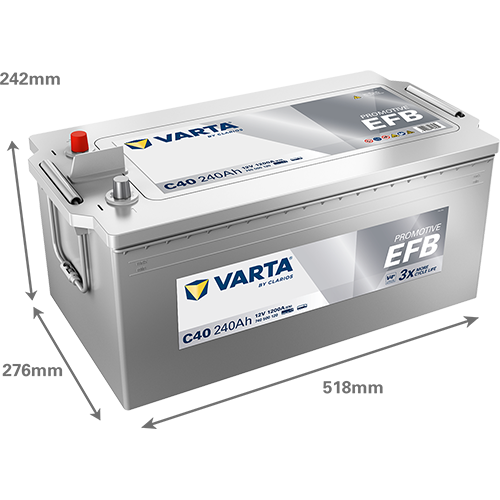 VARTA 740500120K182 Starter Battery for AYATS BERKHOF BMC BMW BOVA BREDAMENARINIBUS DAF DENNIS DRÖGMÖLLER ERF FAP FIAT HEULIEZ I