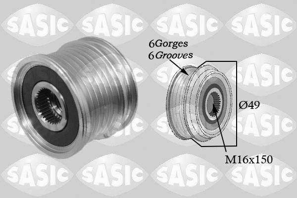 SASIC 1676003 Puleggia cinghia, Alternatore