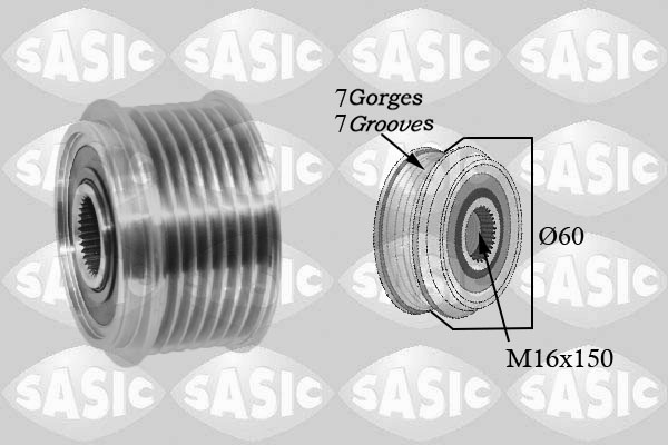 SASIC 1676027 Puleggia cinghia, Alternatore-Puleggia cinghia, Alternatore-Ricambi Euro