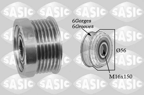 SASIC 1676034 Puleggia cinghia, Alternatore