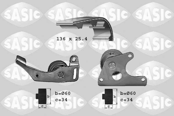 SASIC 1750001 Kit cinghie dentate-Kit cinghie dentate-Ricambi Euro