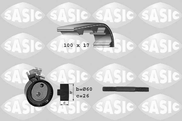SASIC 1750002 Kit cinghie dentate-Kit cinghie dentate-Ricambi Euro