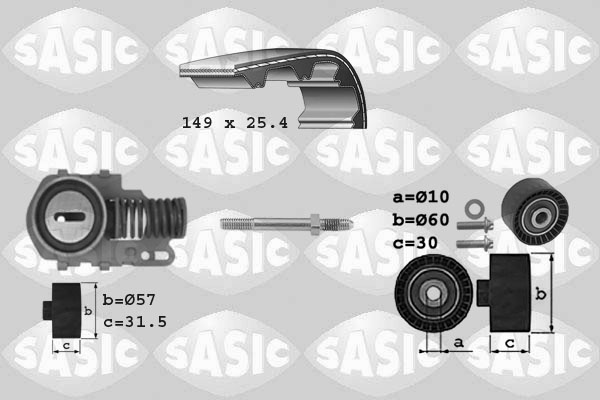 SASIC 1750004 Kit cinghie dentate-Kit cinghie dentate-Ricambi Euro