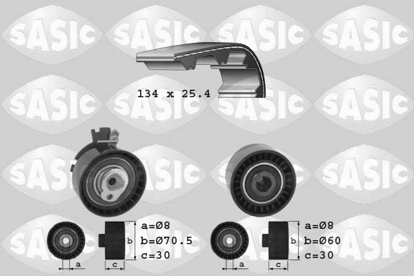 SASIC 1750006 Kit cinghie dentate