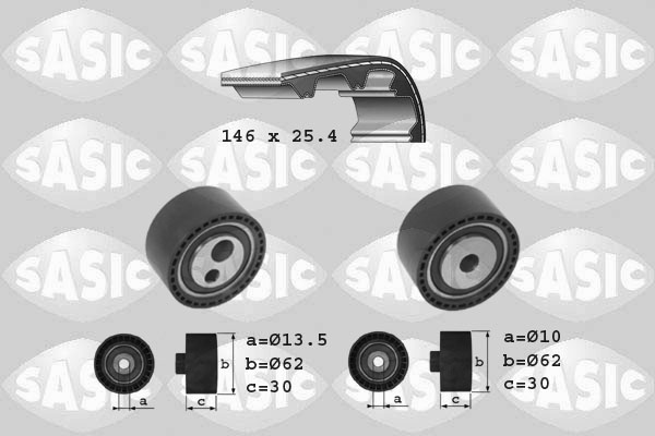 SASIC 1750015 Kit cinghie dentate-Kit cinghie dentate-Ricambi Euro