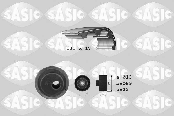 SASIC 1750016 Kit cinghie dentate-Kit cinghie dentate-Ricambi Euro