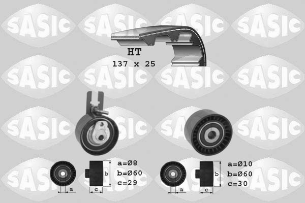 SASIC 1750019 Kit cinghie dentate-Kit cinghie dentate-Ricambi Euro