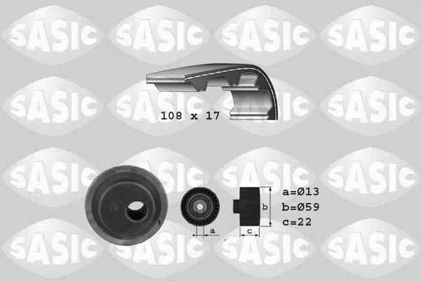 SASIC 1750021 Kit cinghie dentate-Kit cinghie dentate-Ricambi Euro