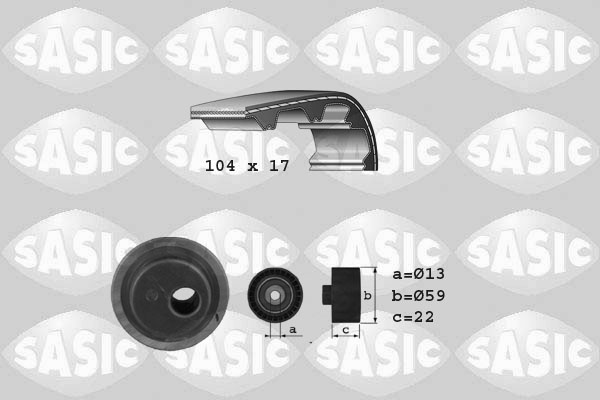 SASIC 1750022 Kit cinghie dentate-Kit cinghie dentate-Ricambi Euro
