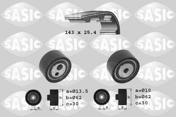 SASIC 1750026 Kit cinghie dentate-Kit cinghie dentate-Ricambi Euro