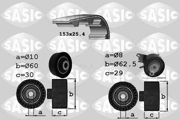 SASIC 1750028 Kit cinghie dentate