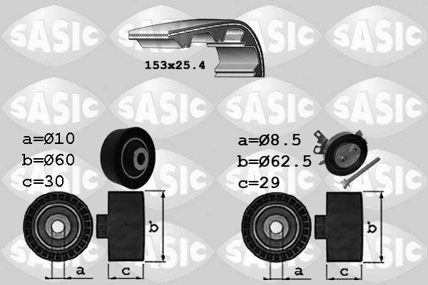 SASIC 1750029 Kit cinghie dentate-Kit cinghie dentate-Ricambi Euro