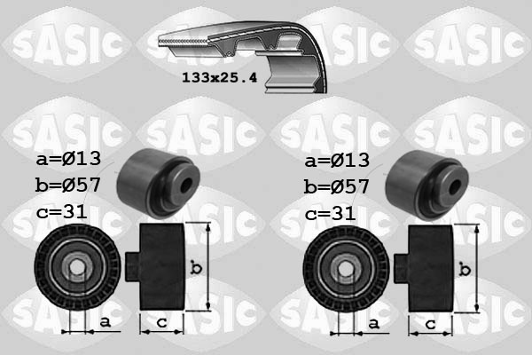 SASIC 1750031 Kit cinghie dentate-Kit cinghie dentate-Ricambi Euro
