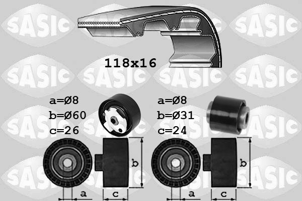 SASIC 1750046 Σετ οδοντωτού ιμάντα for CITROËN DS PEUGEOT