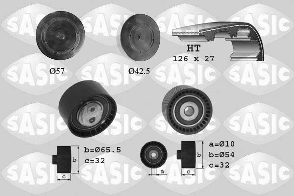 SASIC 1750049 Σετ οδοντωτού ιμάντα for NISSAN OPEL RENAULT