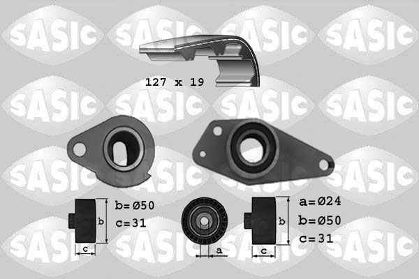 SASIC 1754016 Kit cinghie dentate