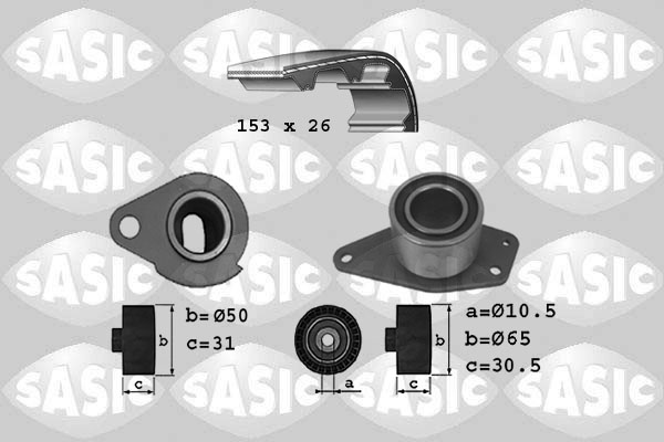 SASIC 1754020 Kit cinghie dentate-Kit cinghie dentate-Ricambi Euro