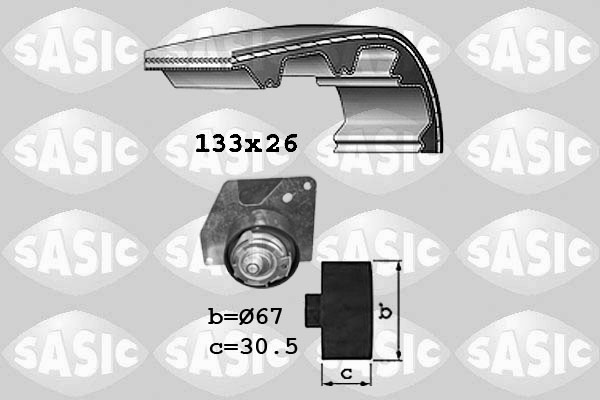 SASIC 1754025 Kit cinghie dentate-Kit cinghie dentate-Ricambi Euro