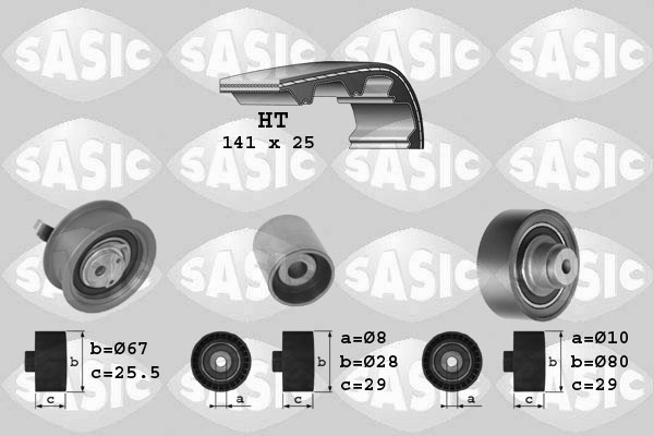 SASIC 1756001 Kit cinghie dentate-Kit cinghie dentate-Ricambi Euro