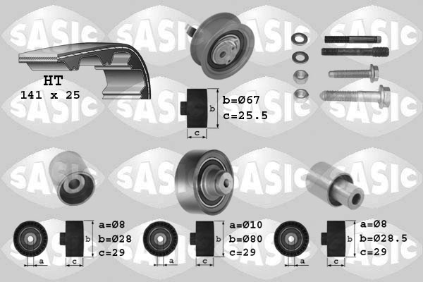 SASIC 1756002 Kit cinghie dentate-Kit cinghie dentate-Ricambi Euro