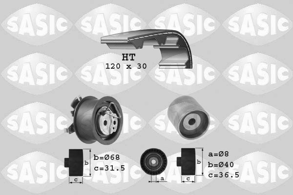 SASIC 1756003 Kit cinghie dentate-Kit cinghie dentate-Ricambi Euro