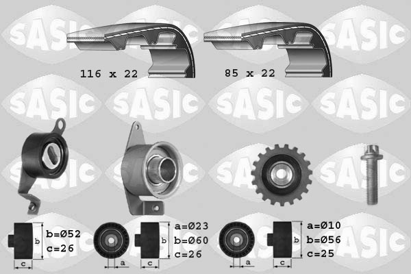 SASIC 1756011 Kit cinghie dentate