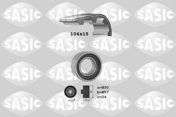 SASIC 1756015 Kit cinghie dentate-Kit cinghie dentate-Ricambi Euro