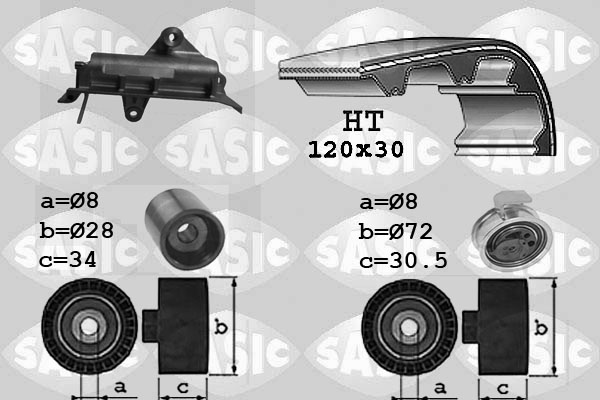 SASIC 1756020 Kit cinghie dentate-Kit cinghie dentate-Ricambi Euro