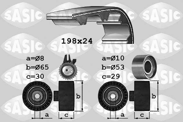 SASIC 1756023 Kit cinghie dentate