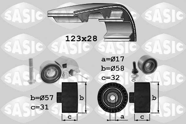 SASIC 1756030 Kit cinghie dentate-Kit cinghie dentate-Ricambi Euro