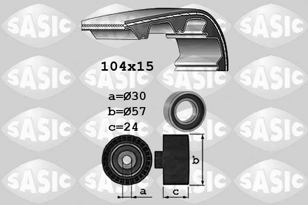 SASIC 1756032 Kit cinghie dentate