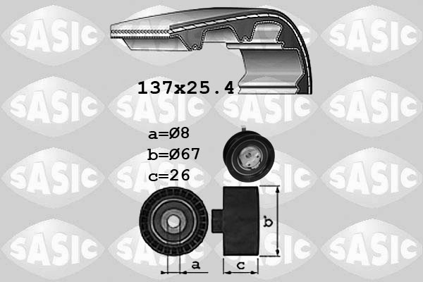 SASIC 1756037 Kit cinghie dentate-Kit cinghie dentate-Ricambi Euro