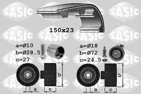 SASIC 1756054 Kit cinghie dentate